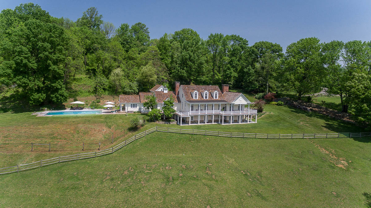 25c 3 Fieldview Lane Tewksbury Township -- drone front exterior of home